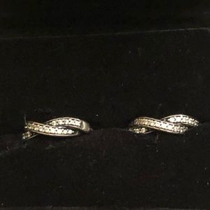 Diamond Pandora Hoop Earrings
